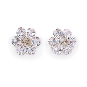 Γυναικεία σκουλαρίκια Λουλούδι με Λευκές Ζιργκόν πέτρες bode 01709